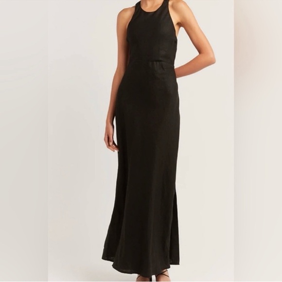 DISSH Agnes Linen Midi Dress Halter Tie Back Black
Size 4 - Picture 2 of 12